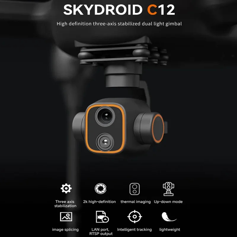 Kamera Drone Skydroid C12 2K H - Thermal Imager Drone Gimbal ulasan dan harga